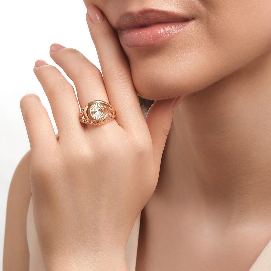 Кольцо из красного золота без камней