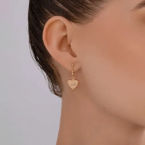 Серьги Длинные из красного золота без камней