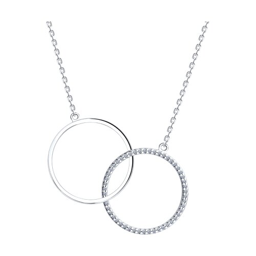 Colier din argint  cu pietre Cubic Zirconia Incolor