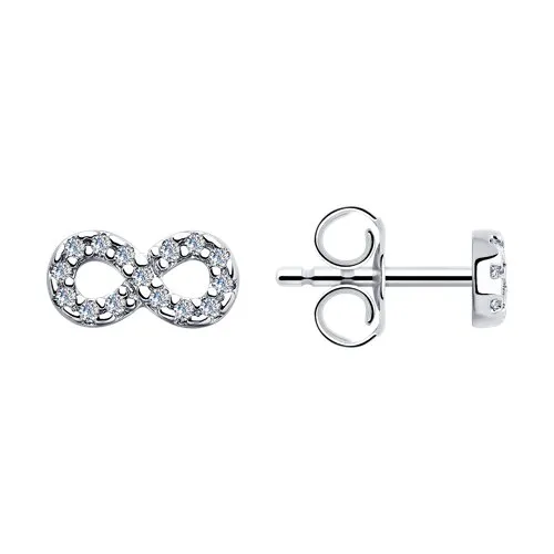 Cercei Pusete din argint cu Cubic Zirconia Incolor
