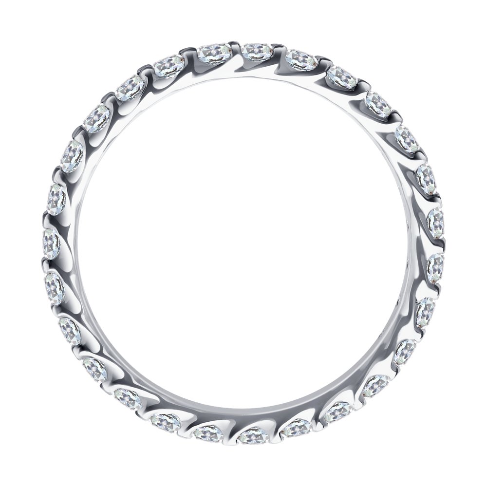 Inel din aur alb cu pietre Swarovski