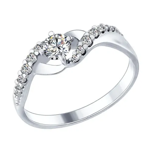 Inel din argint cu Cubic Zirconia Incolor