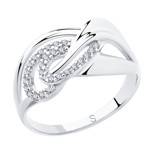 Inel din argint  cu pietre Cubic Zirconia Incolor