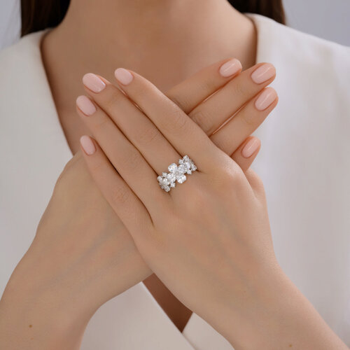 Inel din argint  cu pietre Cubic Zirconia Incolor