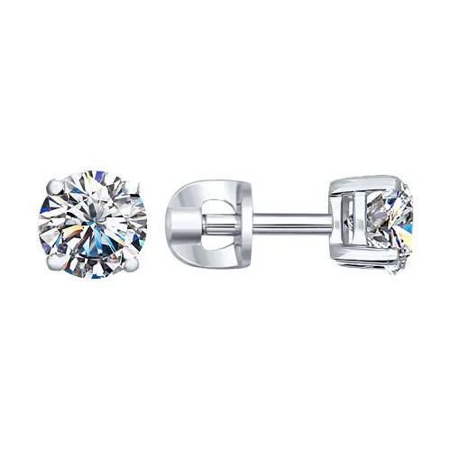 Cercei Pusete din argint cu Cubic Zirconia Incolor