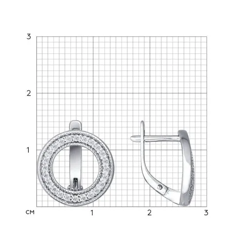Cercei din argint cu Cubic Zirconia Incolor