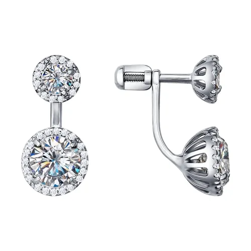 Cercei Pusete din argint cu Cubic Zirconia Incolor