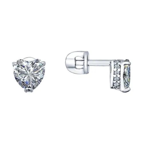 Cercei Pusete din argint cu Cubic Zirconia Incolor