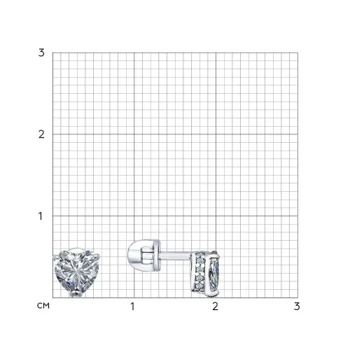 Cercei Pusete din argint cu Cubic Zirconia Incolor