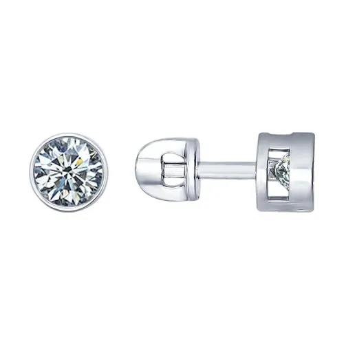 Cercei Pusete din argint cu Cubic Zirconia Incolor