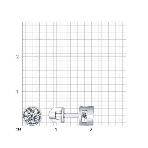 Cercei Pusete din argint cu Cubic Zirconia Incolor