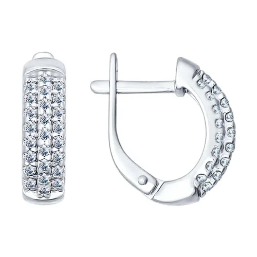 Cercei din argint cu Cubic Zirconia Incolor
