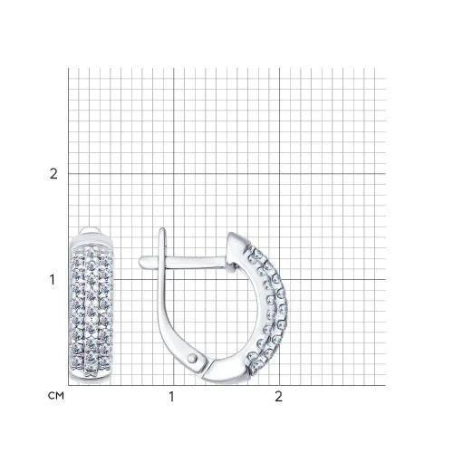 Cercei din argint cu Cubic Zirconia Incolor