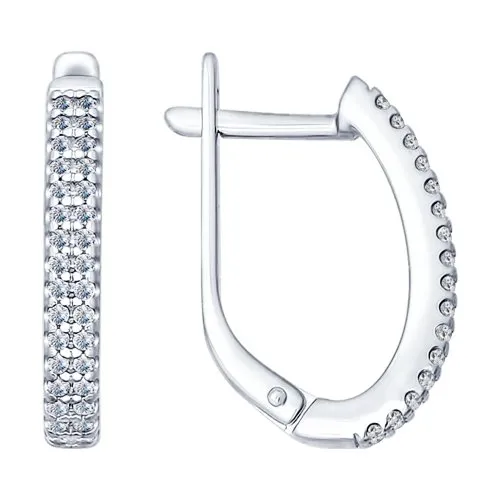 Cercei din argint cu Cubic Zirconia Incolor