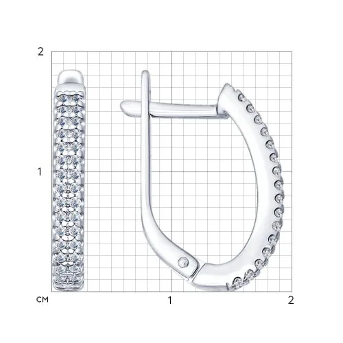 Cercei din argint cu Cubic Zirconia Incolor