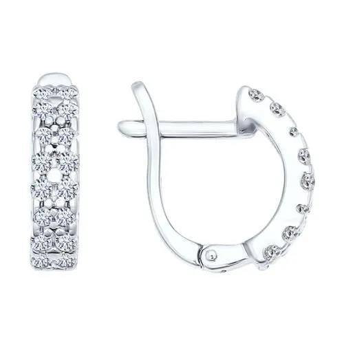 Cercei din argint cu Cubic Zirconia Incolor