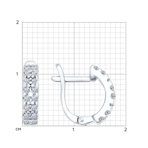 Cercei din argint cu Cubic Zirconia Incolor