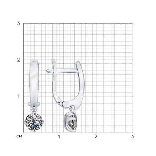 Cercei Pusete din argint cu Cubic Zirconia Incolor