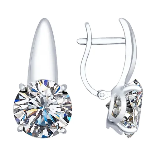 Cercei din argint cu Cubic Zirconia Incolor