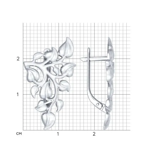 Серьги из серебра без камней