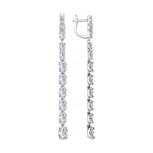 Cercei Suspendați din argint cu Cubic Zirconia Incolor