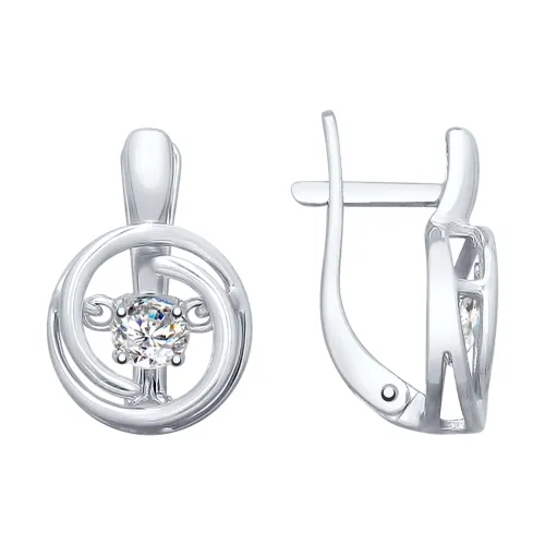 Cercei din argint cu Cubic Zirconia Incolor