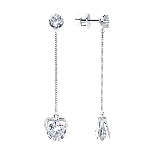 Cercei Pusete din argint cu Cubic Zirconia Incolor