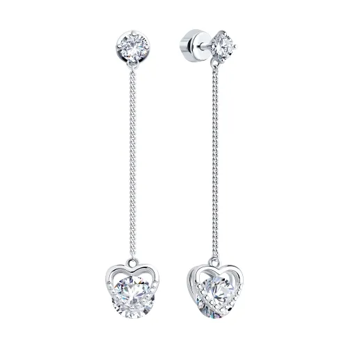 Cercei Pusete din argint cu Cubic Zirconia Incolor