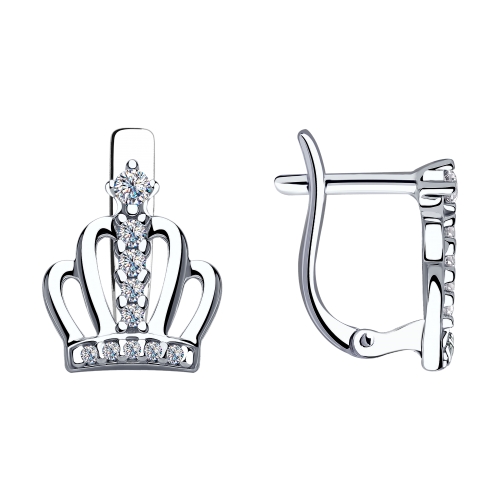 Cercei p-u copii din argint  cu pietre Cubic Zirconia Incolor