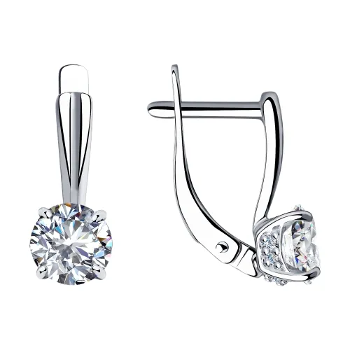 Cercei din argint cu Cubic Zirconia Incolor