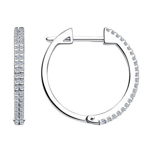 Cercei din argint cu Cubic Zirconia Incolor
