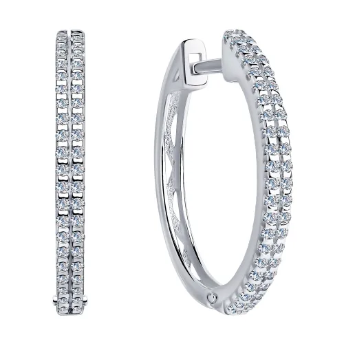 Cercei din argint cu Cubic Zirconia Incolor