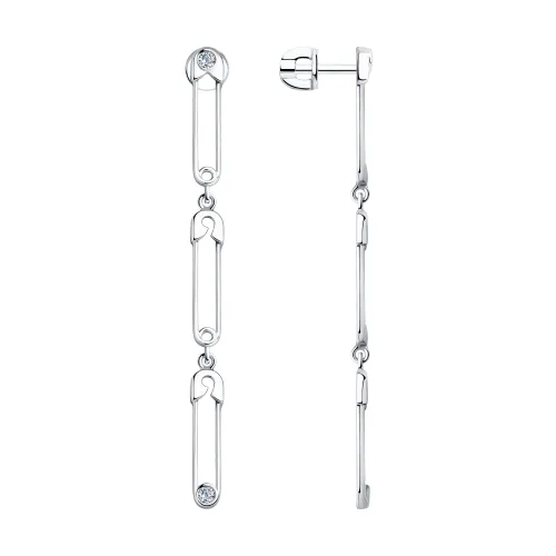 Cercei Pusete din argint cu Cubic Zirconia Incolor