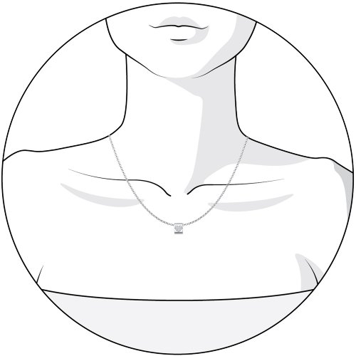 Подвеска из серебра с камнями Фианит