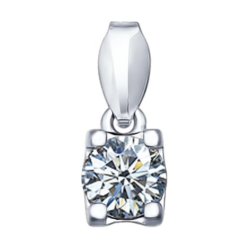 Pandantiv din argint  cu pietre Cubic Zirconia Incolor