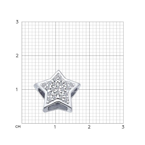 Pandantiv din argint  cu pietre Cubic Zirconia Incolor