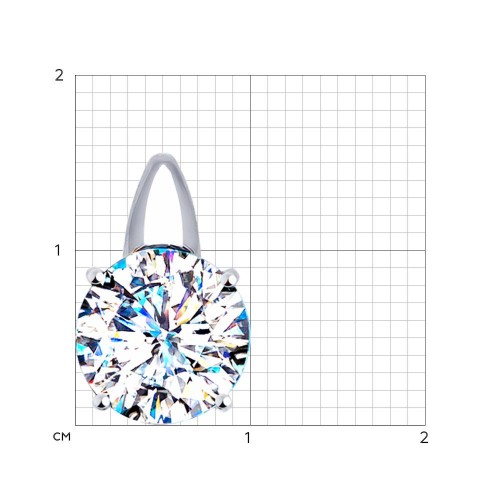 Pandantiv din argint  cu pietre Cubic Zirconia Incolor