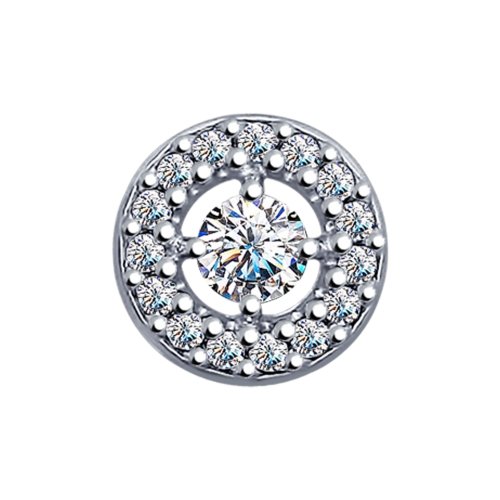 Подвеска из серебра с камнями Фианит