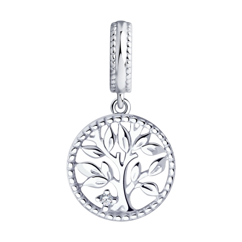 Pandantiv din argint  cu pietre Cubic Zirconia Incolor