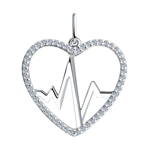 Pandantiv din argint cu Cubic Zirconia Incolor