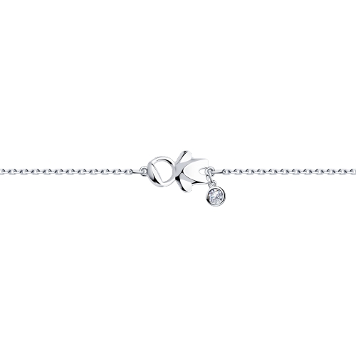 Brățară din argint  cu pietre Cubic Zirconia Incolor