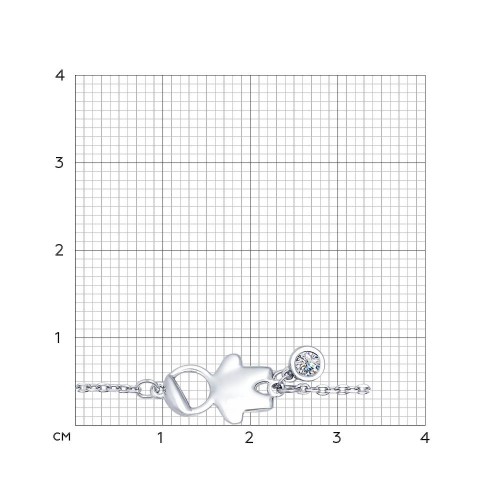 Brățară din argint  cu pietre Cubic Zirconia Incolor