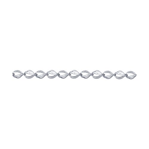 Brățară din argint  cu pietre Cubic Zirconia Incolor