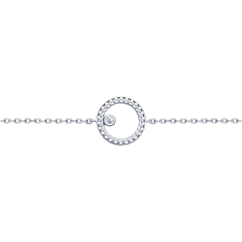 Brățară din argint  cu pietre Cubic Zirconia Incolor