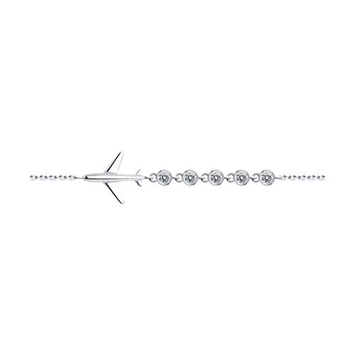 Brățară din argint  cu pietre Cubic Zirconia Incolor