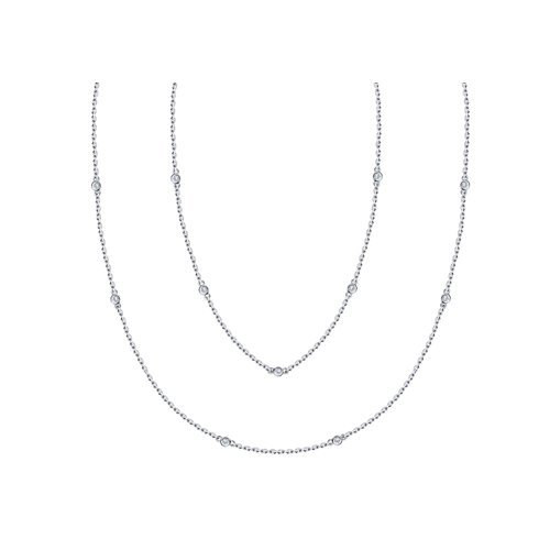 Colier din argint  cu pietre Cubic Zirconia Incolor