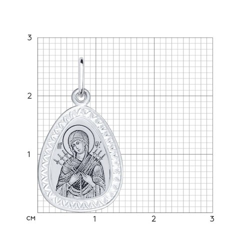 Иконка из серебра без камней