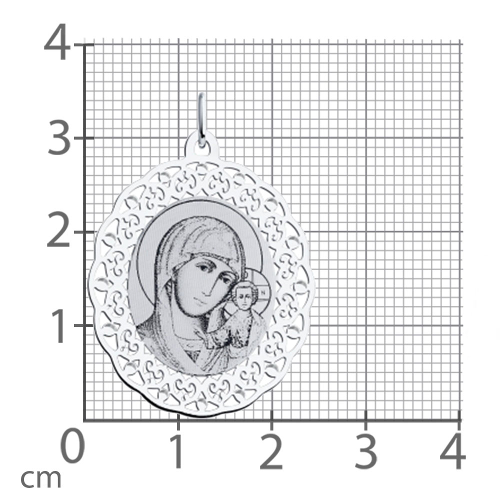 Иконка из серебра без камней