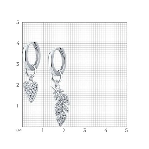 Cercei Creole din argint cu Cubic Zirconia Incolor