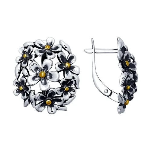 Серьги из серебра без камней